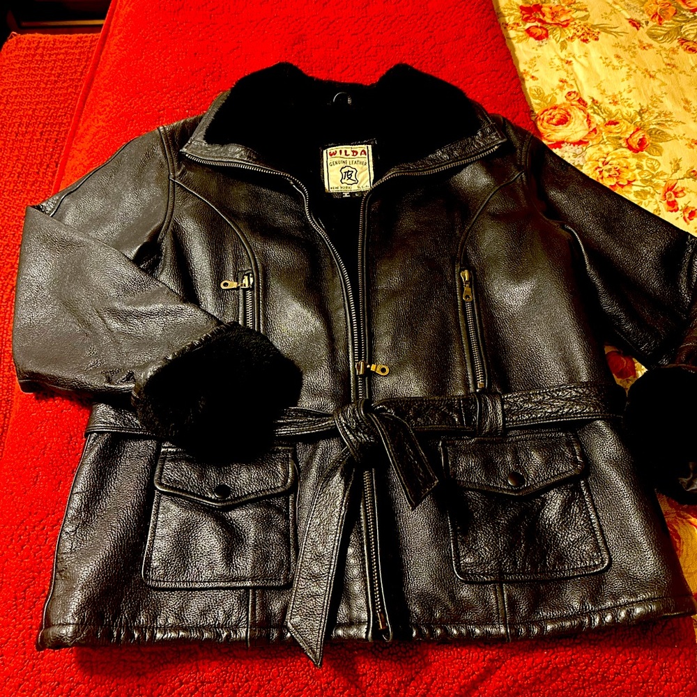 Women’s lined leather jacket